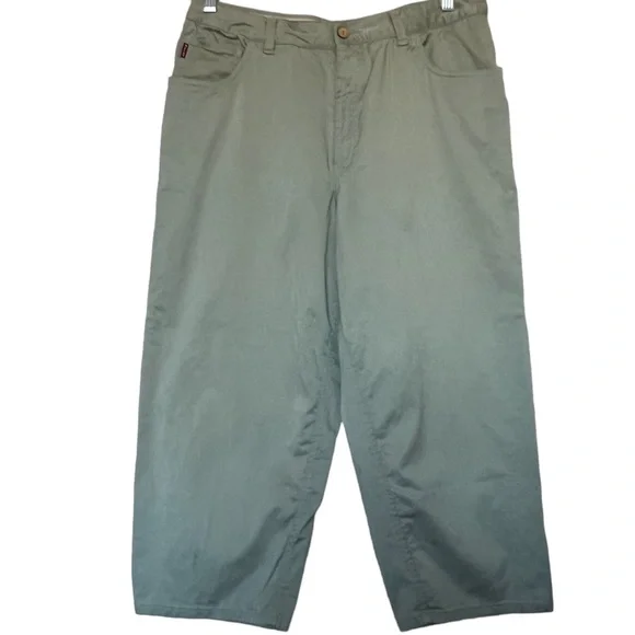 Tommy Bahama Womens Crop Trouser Pants Size 14 Relaxed Stretch Straight Leg GRN - Picture 10 of 10